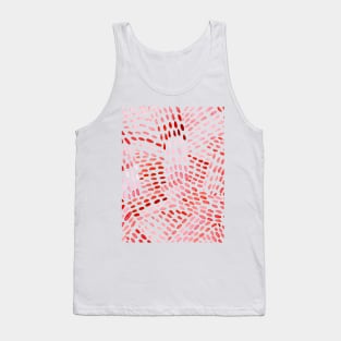 Watercolor dotted lines - red Tank Top